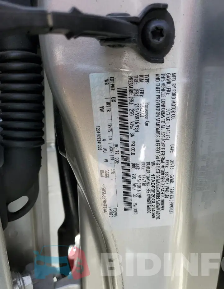 1FADP3F20GL214069 Photo# 13
