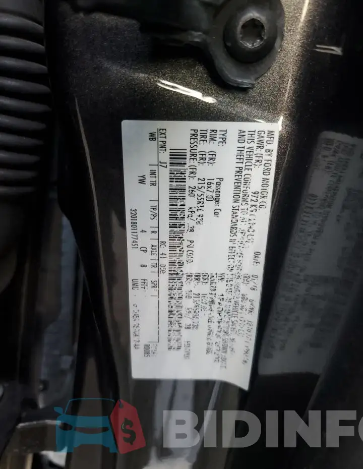 1FADP3FE7JL257292 Photo# 12