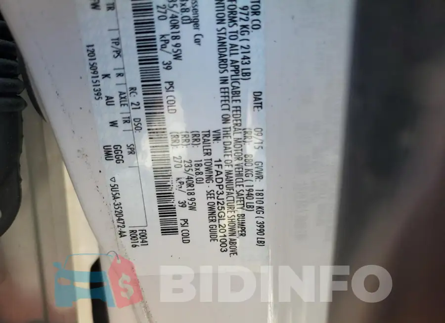 1FADP3J25GL201003 Photo# 12