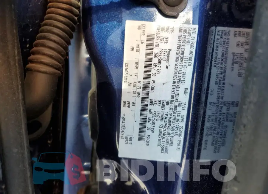 1FADP5CU4GL115563 Photo# 14