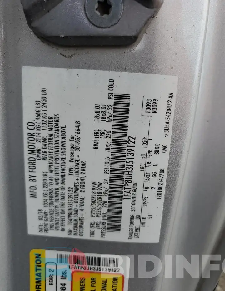 1FATP8UH3J5139122 Photo# 12
