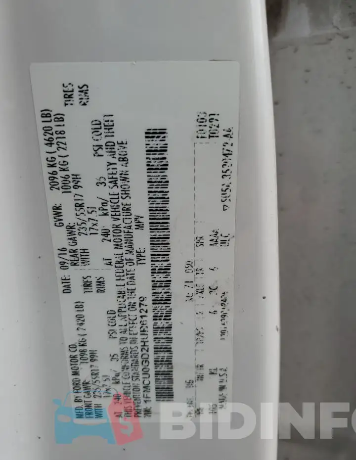 1FMCU0GD2HUB61279 Photo# 13