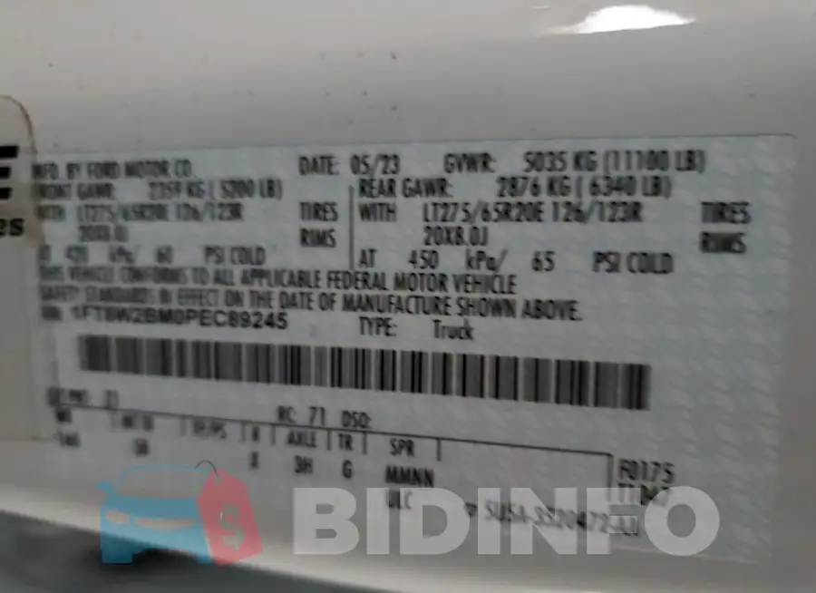 1FT8W2BM0PEC89245 Photo# 12