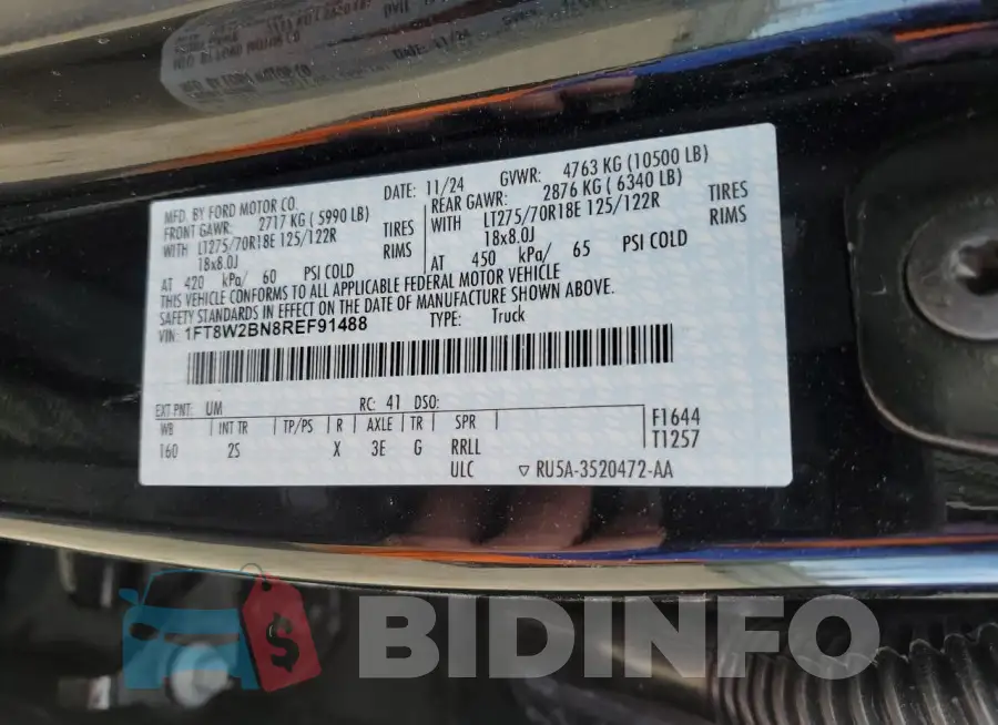 1FT8W2BN8REF91488 Photo# 12