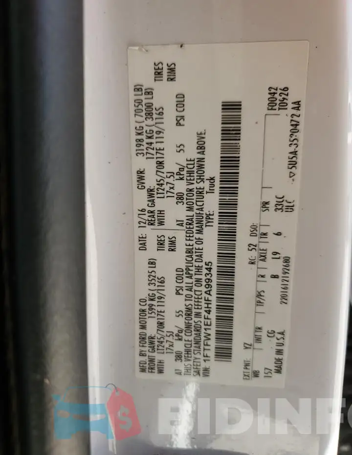 1FTFW1EF4HFA99345 Photo# 12