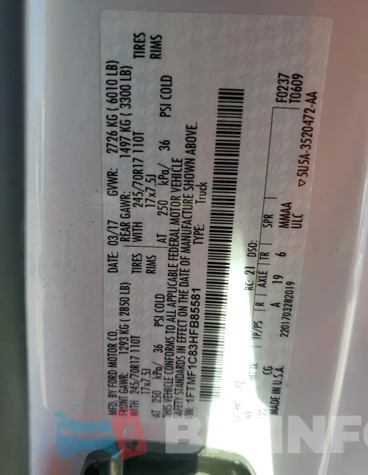 1FTMF1C83HFB85581 Photo# 12