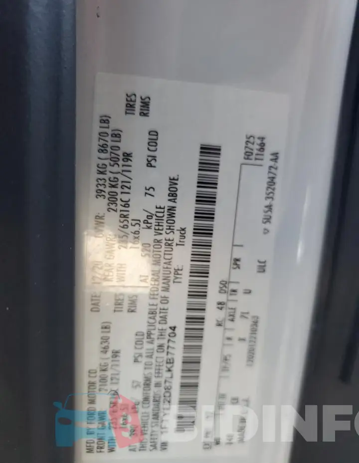 1FTYE2D87LKB77704 Photo# 13