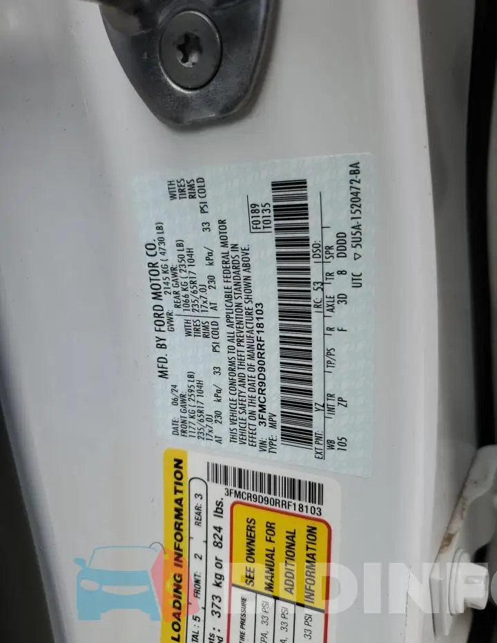 3FMCR9D90RRF18103 Photo# 13