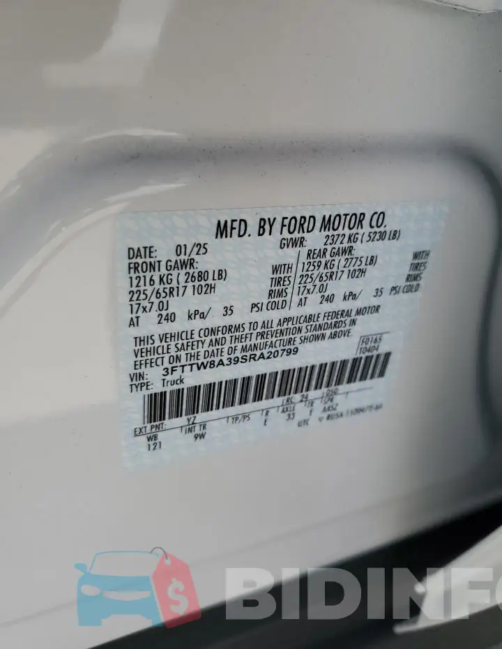 3FTTW8A39SRA20799 Photo# 12