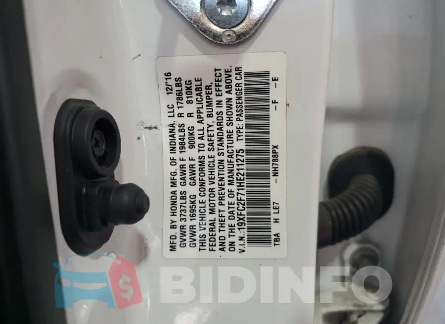 19XFC2F71HE211275 Photo# 12