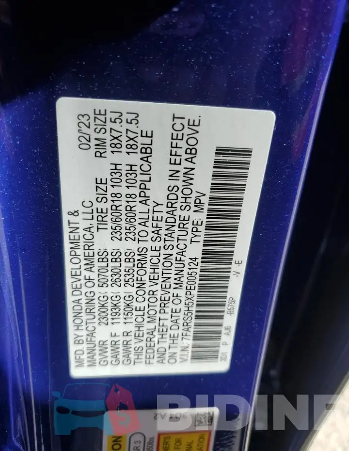 7FARS5H5XPE005124 Photo# 13