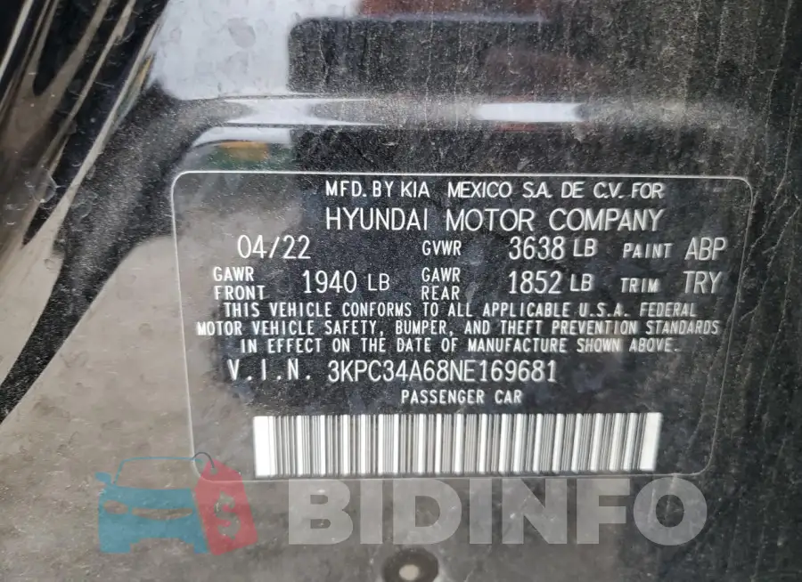 3KPC34A68NE169681 Photo# 12