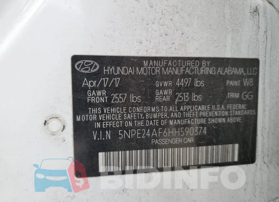 5NPE24AF6HH590374 Photo# 12