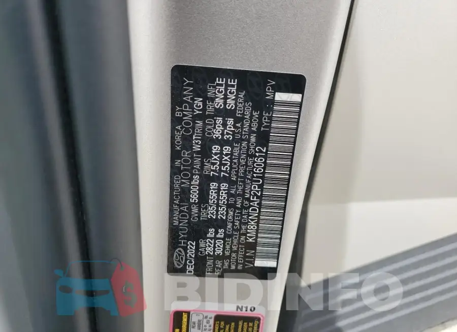 KM8KNDAF2PU160612 Photo# 12