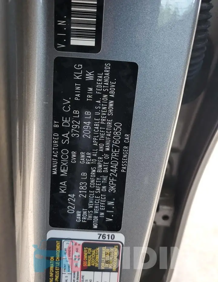 3KPF24AD7RE760850 Photo# 12