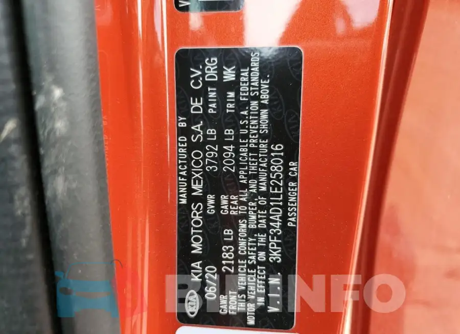 3KPF34AD1LE258016 Photo# 13