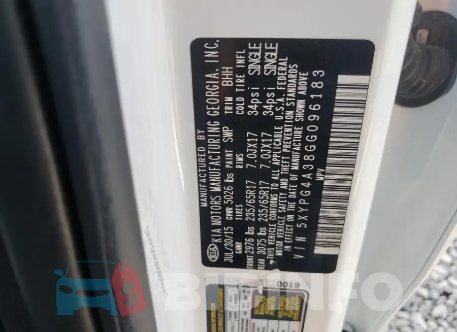 5XYPG4A38GG096183 Photo# 13
