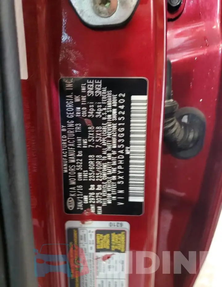 5XYPHDA53GG152402 Photo# 13