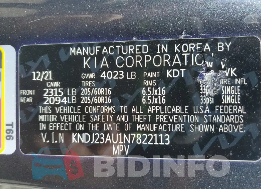 KNDJ23AU1N7822113 Photo# 12
