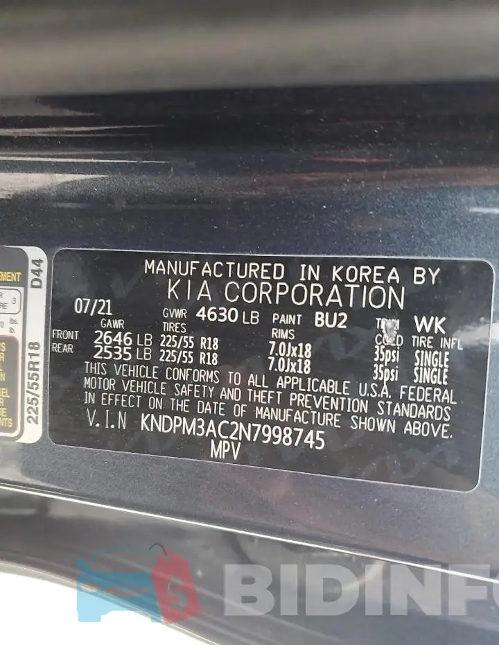 KNDPM3AC2N7998745 Photo# 12