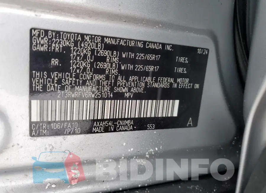 2T3RWRFV6RW251014 Photo# 12
