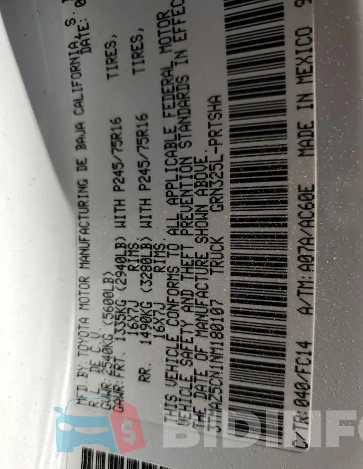 3TMAZ5CN1NM180107 Photo# 12