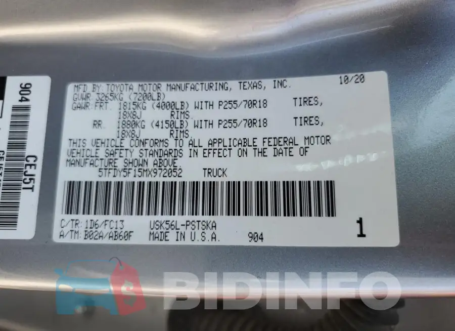 5TFDY5F15MX972052 Photo# 12