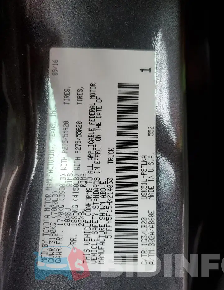 5TFFY5F15HX214033 Photo# 12