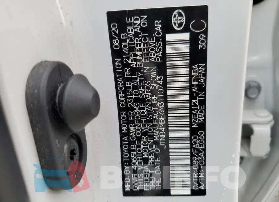 JTNB4MBE6M3110743 Photo# 12