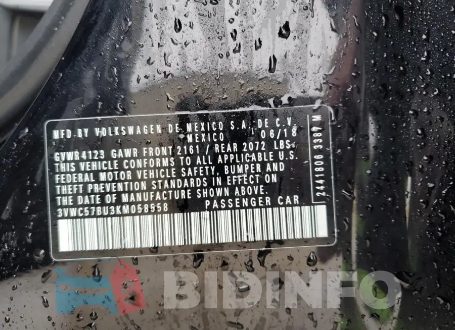 3VWC57BU3KM058558 Photo# 12