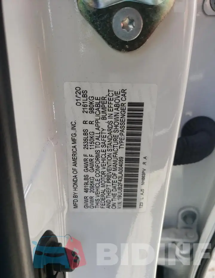 19UUB2F43LA004089 Photo# 12