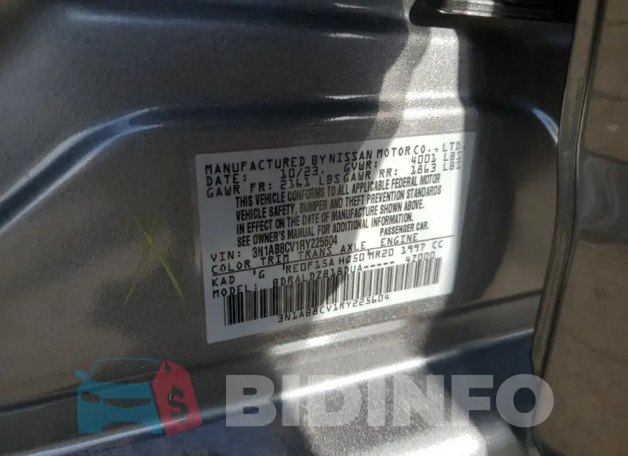 3N1AB8CV1RY225604 Photo# 13