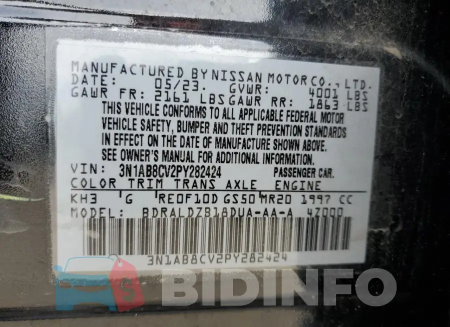 3N1AB8CV2PY282424 Photo# 12