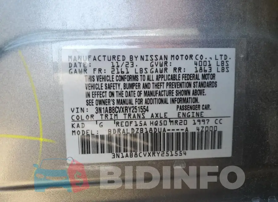 3N1AB8CVXRY251554 Photo# 12