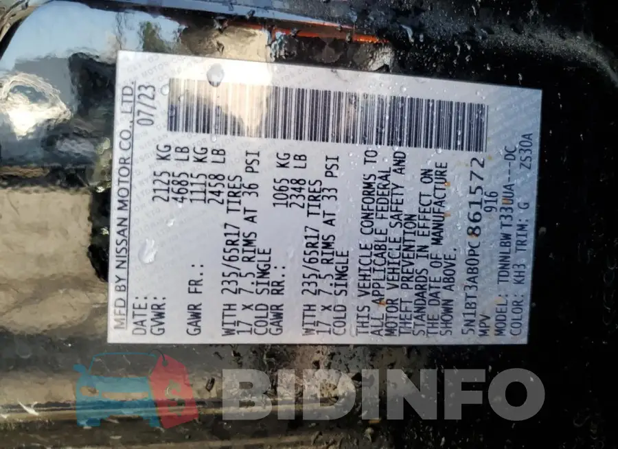 5N1BT3AB0PC861572 Photo# 14