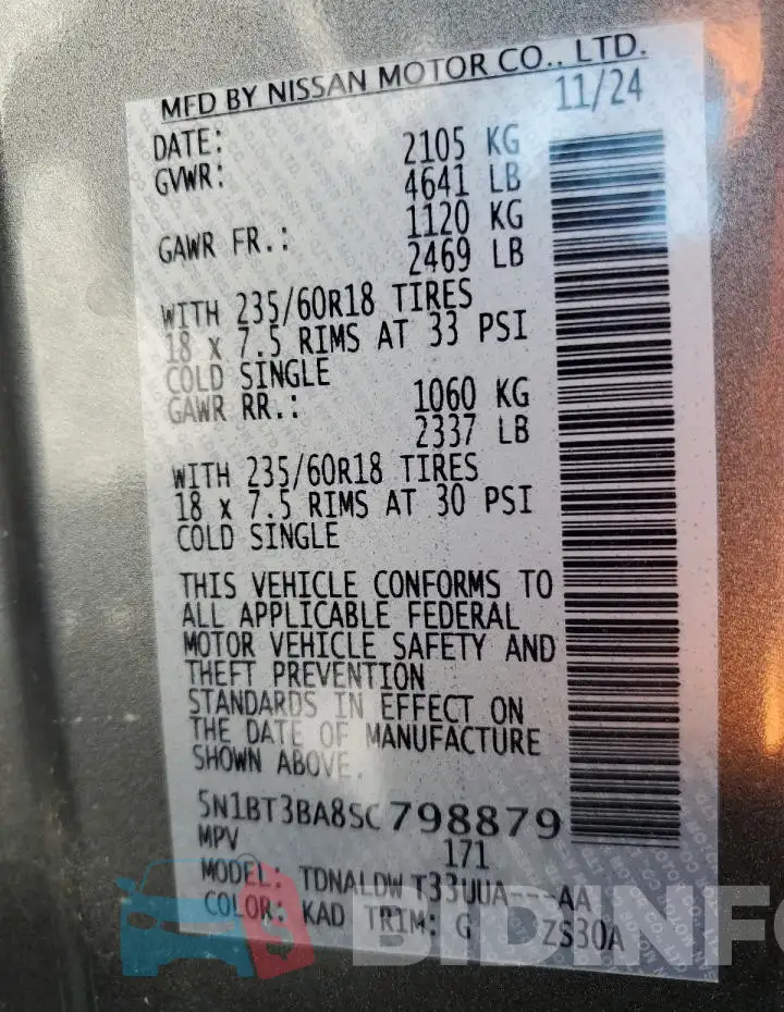 5N1BT3BA8SC798879 Photo# 13