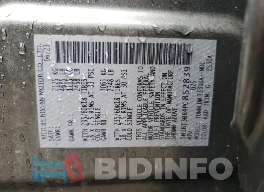 5N1BT3BB4PC852839 Photo# 13