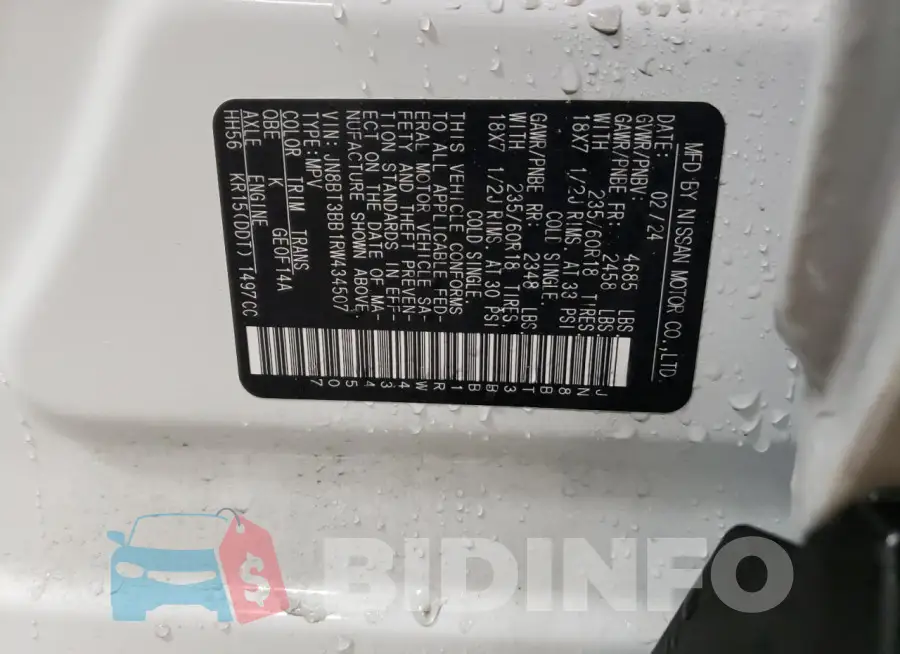 JN8BT3BB1RW434507 Photo# 12