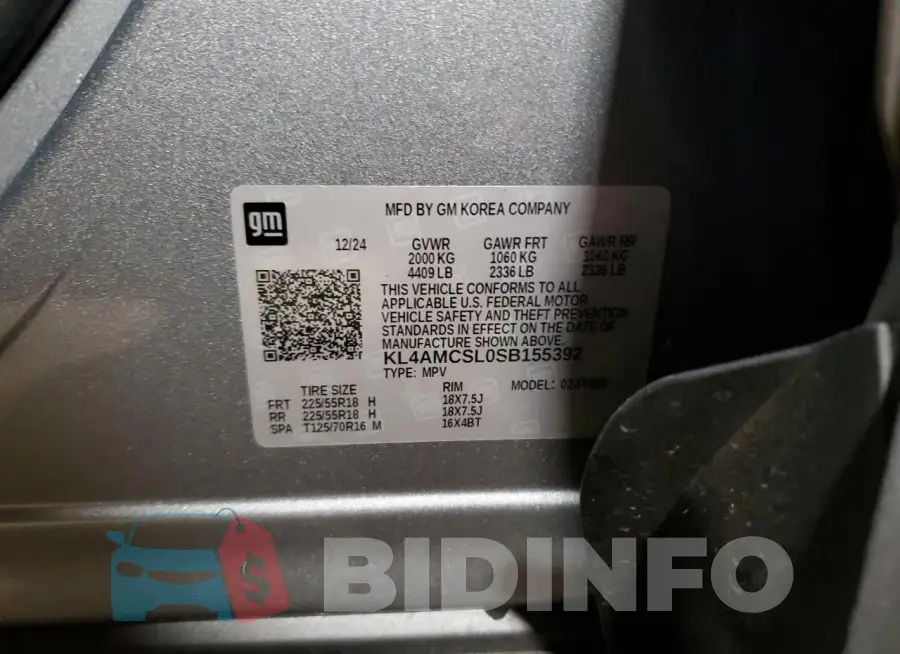 KL4AMCSL0SB155392 Photo# 13