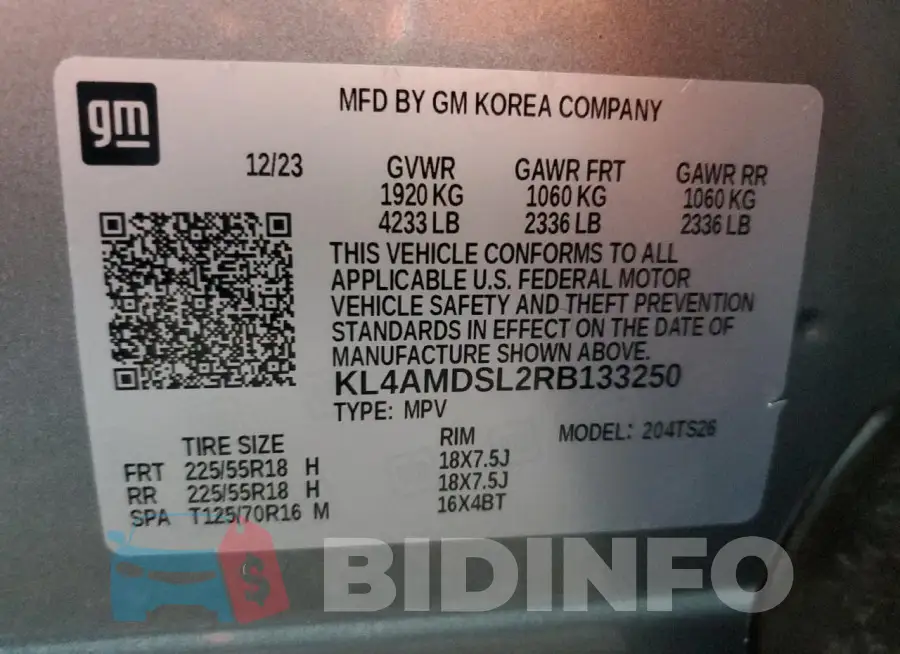 KL4AMDSL2RB133250 Photo# 14