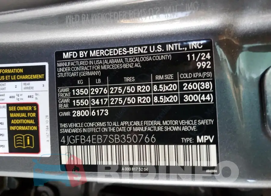 4JGFB4EB7SB350766 Photo# 12