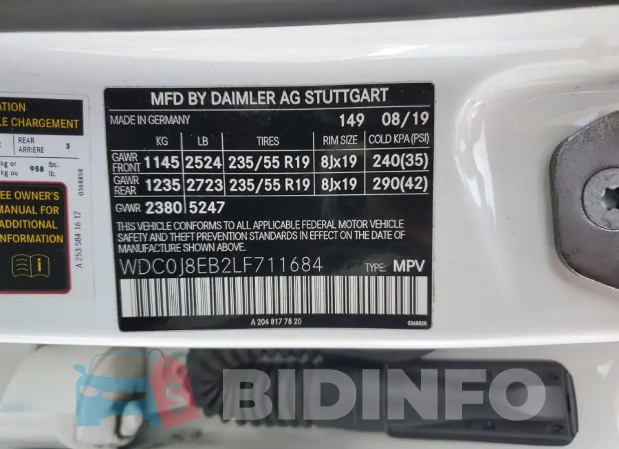 WDC0J8EB2LF711684 Photo# 13