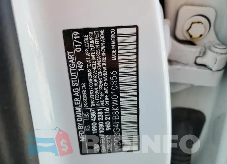 WDD3G4EB8KW010856 Photo# 12