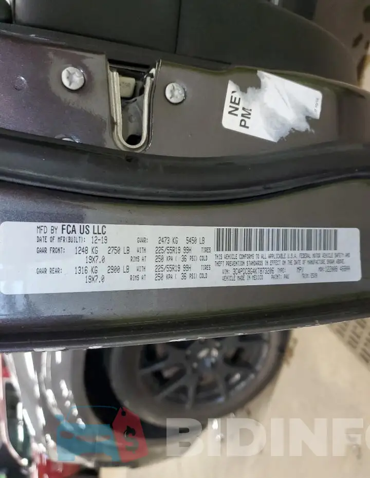 3C4PDCBG4KT873206 Photo# 12