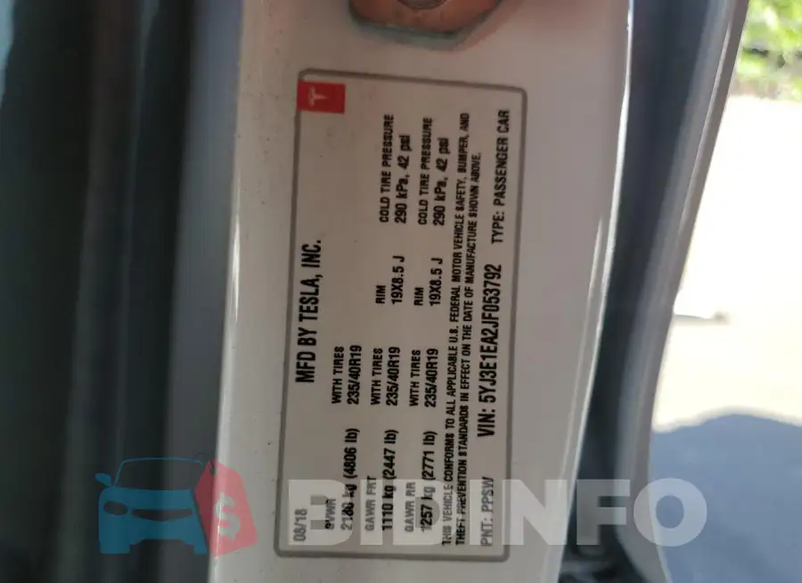 5YJ3E1EA2JF053792 Photo# 12