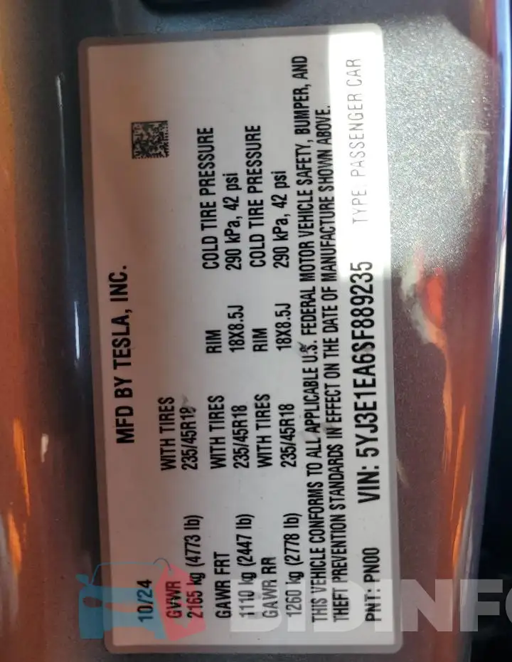 5YJ3E1EA6SF889235 Photo# 13