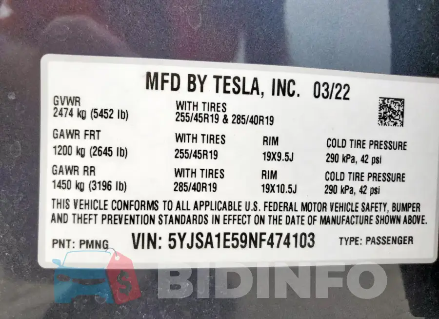 5YJSA1E59NF474103 Photo# 13