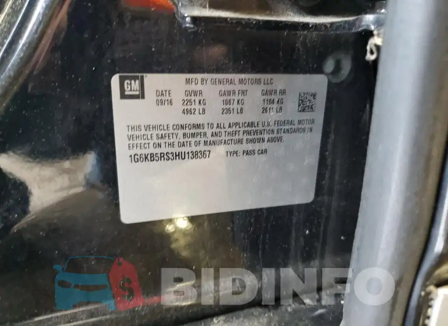 1G6KB5RS3HU138367 Photo# 13