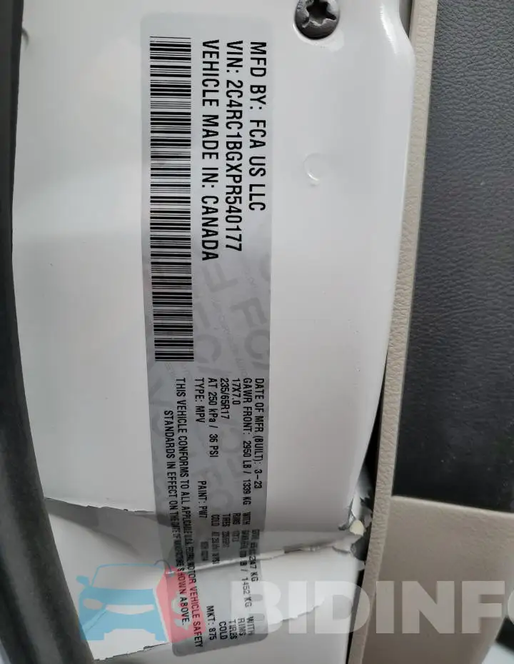 2C4RC1BGXPR540177 Photo# 13