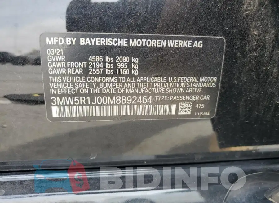 3MW5R1J00M8B92464 Photo# 12